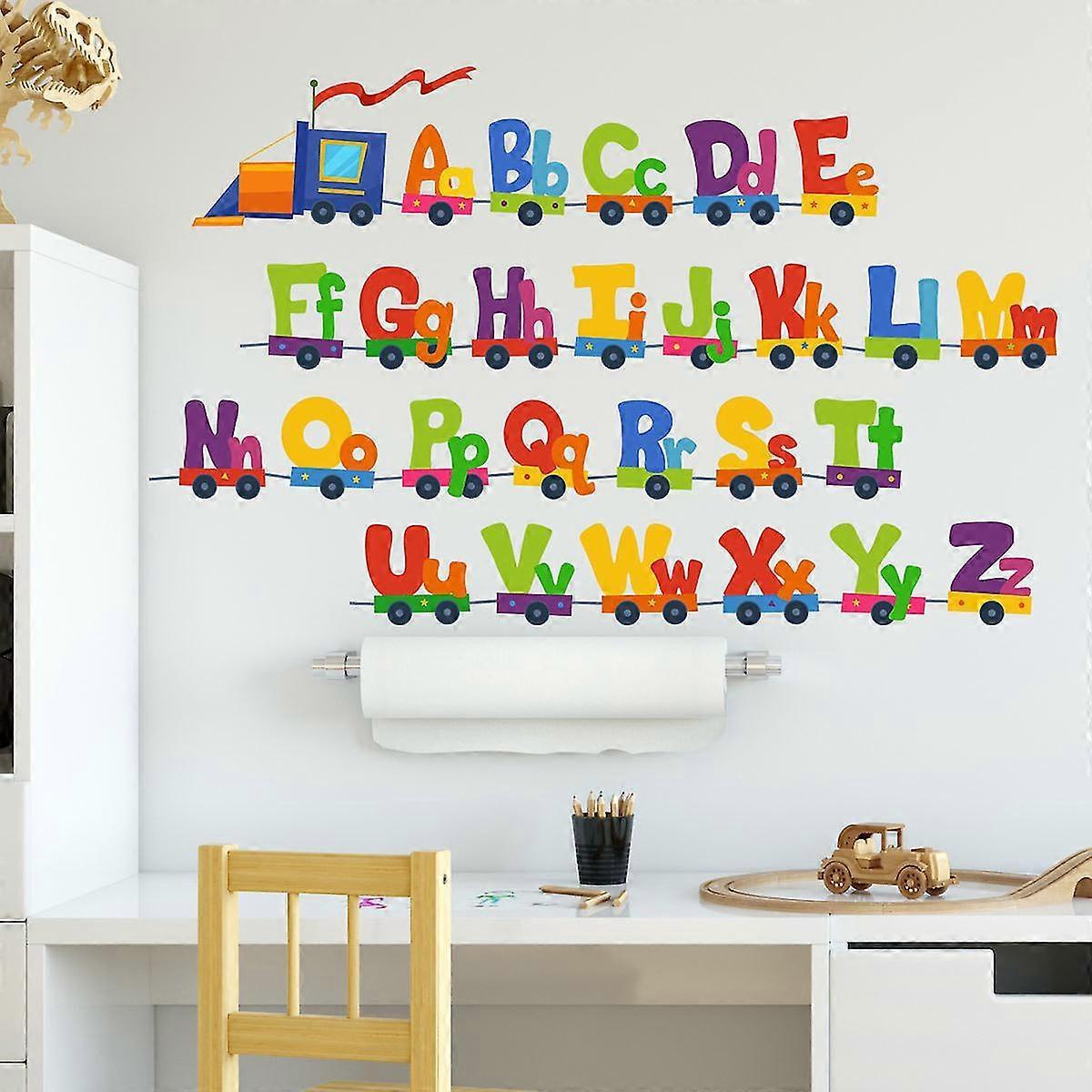Colorful Animal Alphabet Abc babies Wall Stickers Peel And Stick Decals Removable Nursery Bedroom Living Room Art Murals — image 3