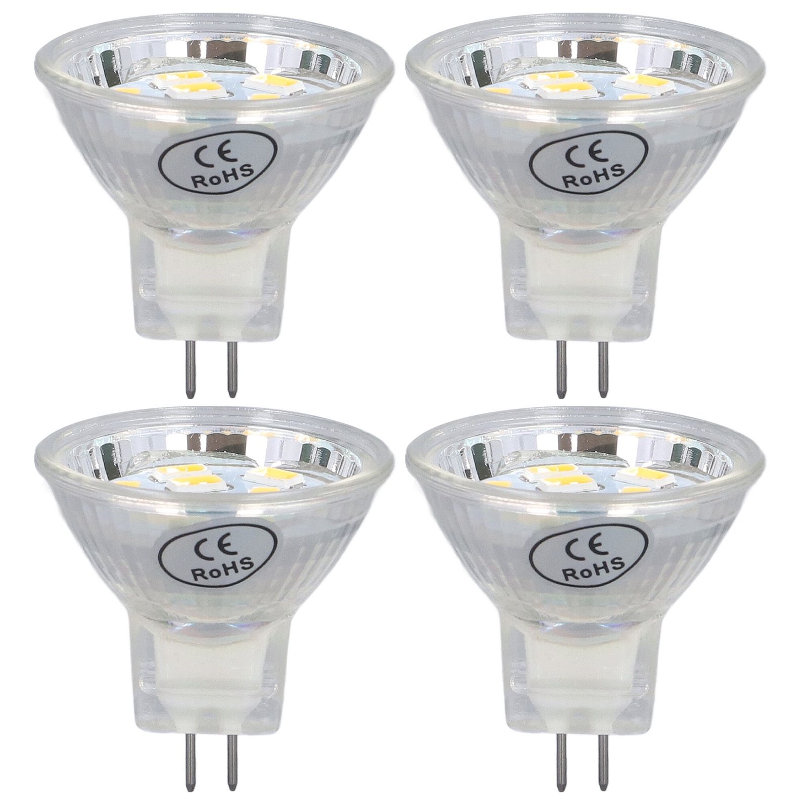 4Pcs MR11 LED Bulb 3W 300lm Bulb with 9 Beads Double Pin Base for Spotlight Landscape LampWarm White Light