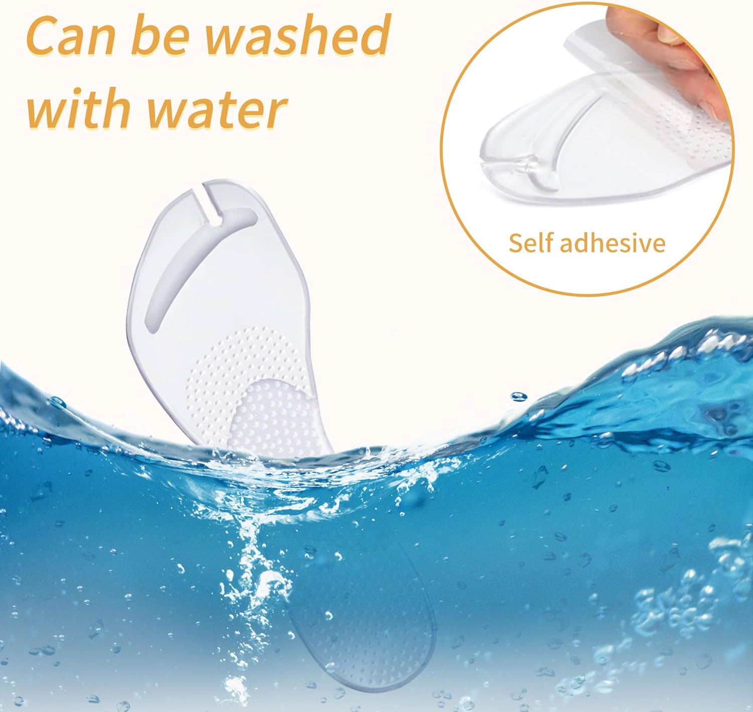 2 Pairs Gel Arch Support Cushion Insoles Adhesive Silicone Flip Flop Thong Inserts Invisible Slim Pain Relief Anti-Slip Shock Absorption Plantar Fasciitis โ image 5