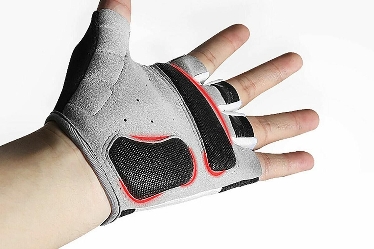 1 Pair Cycling Half Finger Bike Gloves With Anti Slip Pad For Unisex - Black & XL — image 3