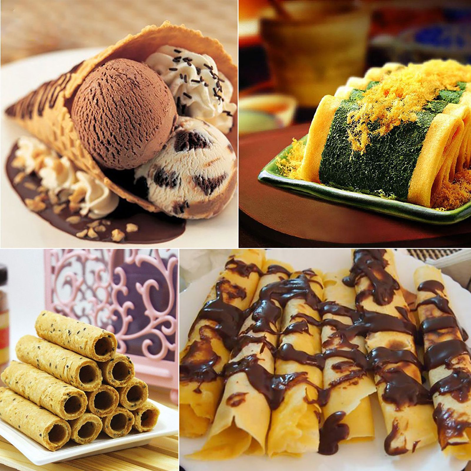 Household Kitchen Gas Nonstick Waffle Cone Making Mold Mould Baker Egg Roll Baking Tool — image 6