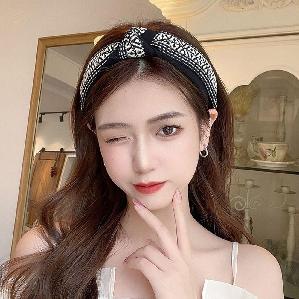 Women Lady Retro Boho Embroidery Cotton Wide Hair Headband Head Wrap Band hoop - Yellow โ image 6