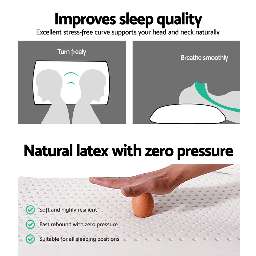 Giselle Bedding Natural Latex Pillow Classic Twin Pack — image 6