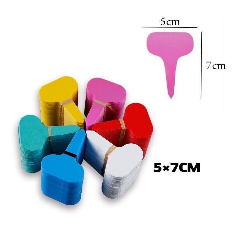T Plant Labels 50-100Pcs 6 Colours Garden Stakes Markers Tags Nursery Seedling - White — image 5