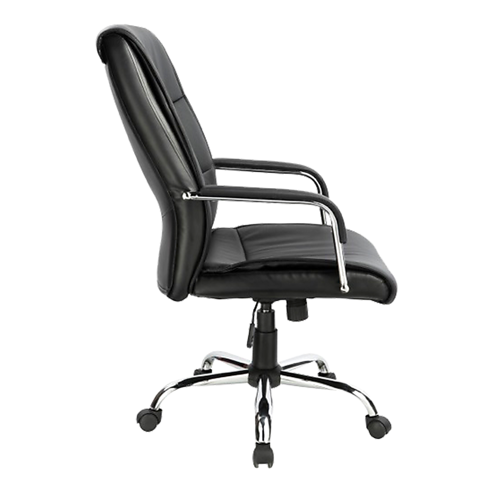 PU Leather Office Chair – Ergonomic Executive Swivel Desk Chair with Padded Seat in Black — image 4