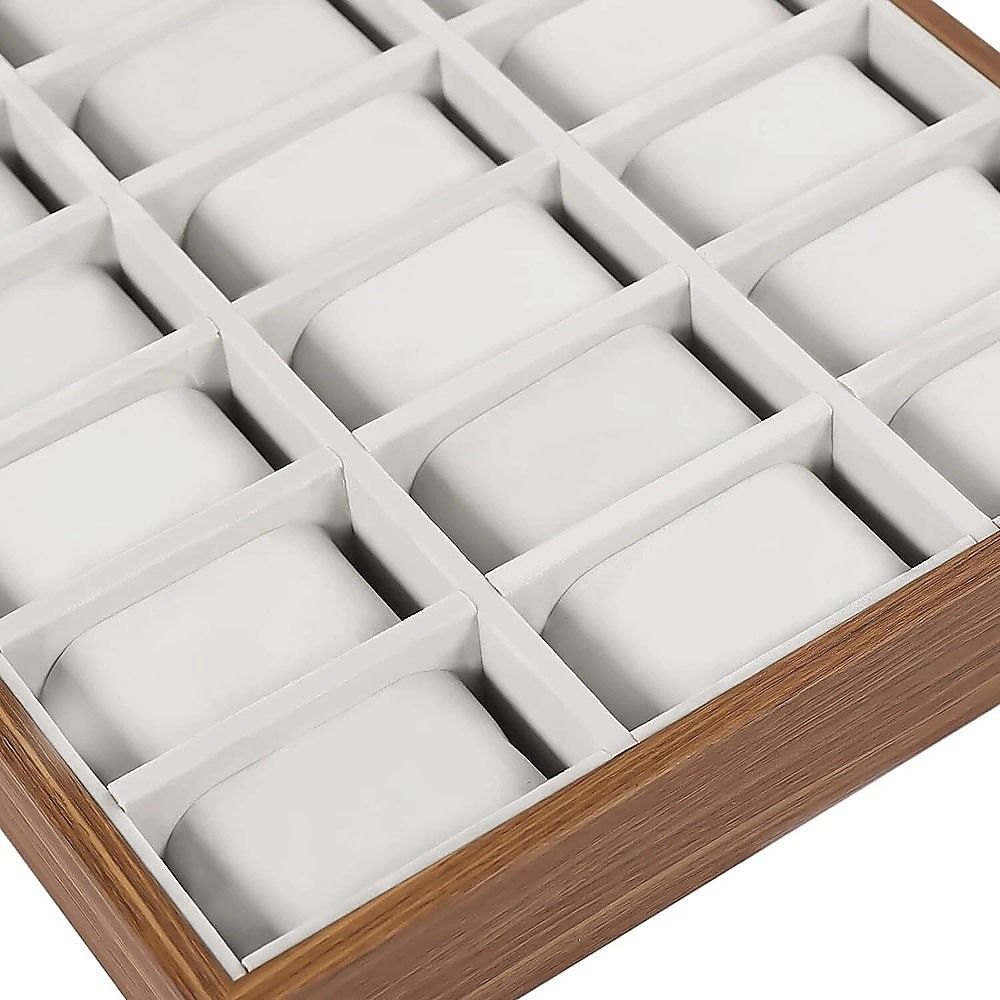 30-Grid Watch & Jewellery Tray Organiser Display Case Holder – Velvet Drawer Insert — image 6
