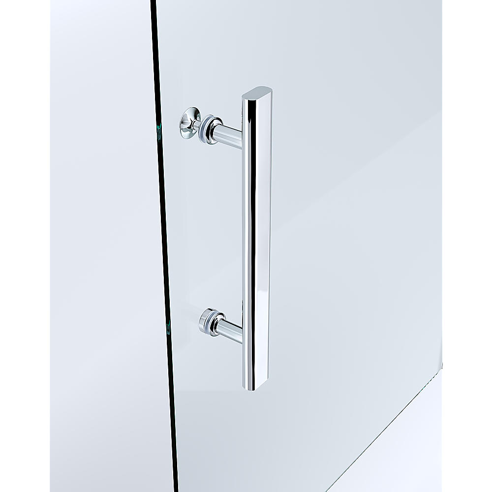 170-185cm Adjustable Wall to Wall Sliding Glass Shower Door in Chrome โ image 2