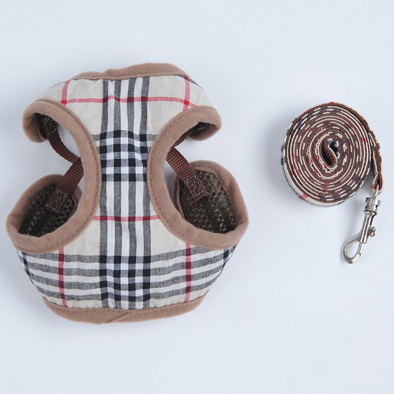 Happy Dog Harness Vest Adjustable Leash Set Polyester Old flower M:0.1kg โ image 4