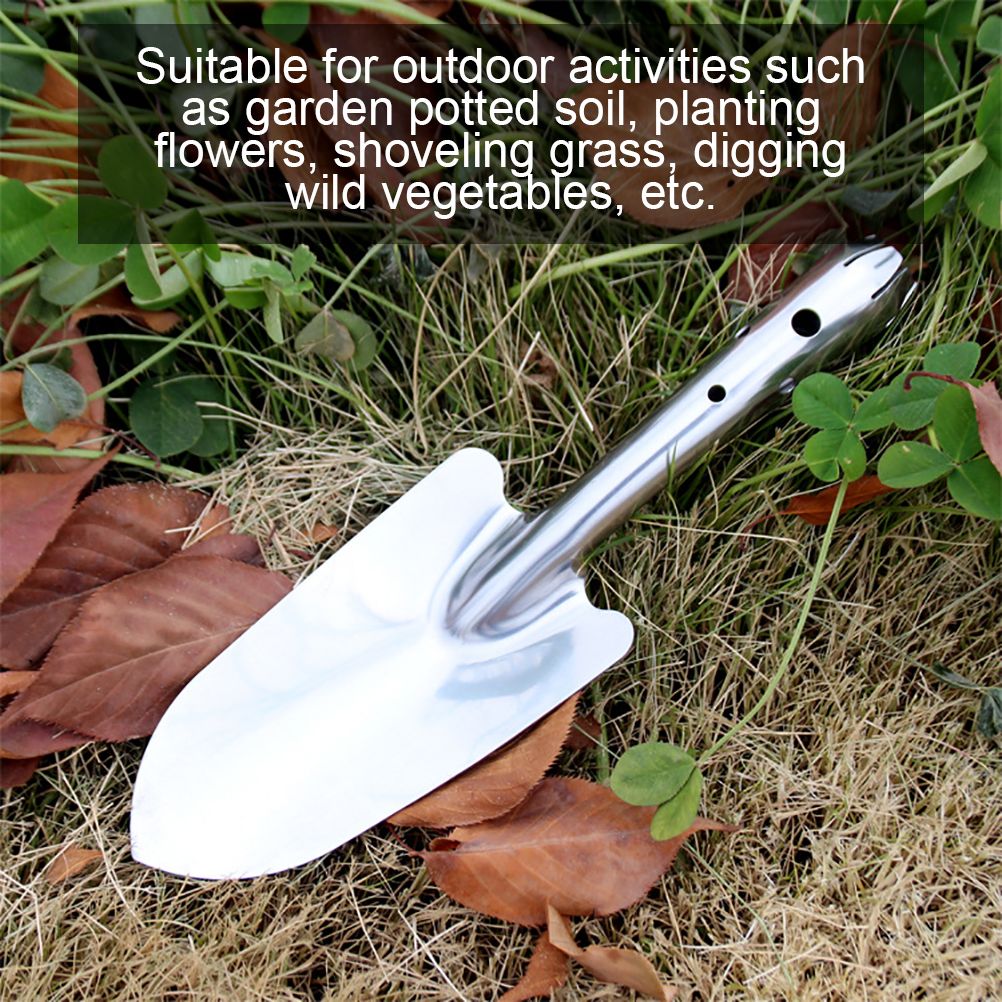 Stainless Steel Garden Trowel Potting Soil Scoop Hand Shovel Tool Soil Diggers for Gardening Planting Seedlings — image 4