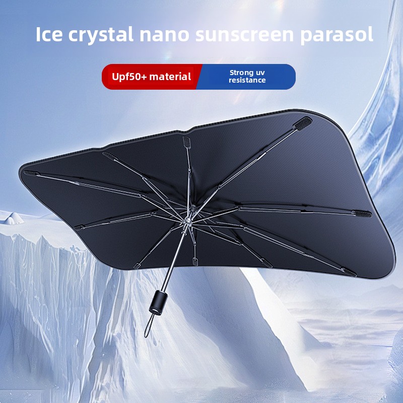 Snow Girl Foldable Car Windshield Sun Shade Umbrella - Ultimate UV & Heat Blocker for Interior Protection โ image 3