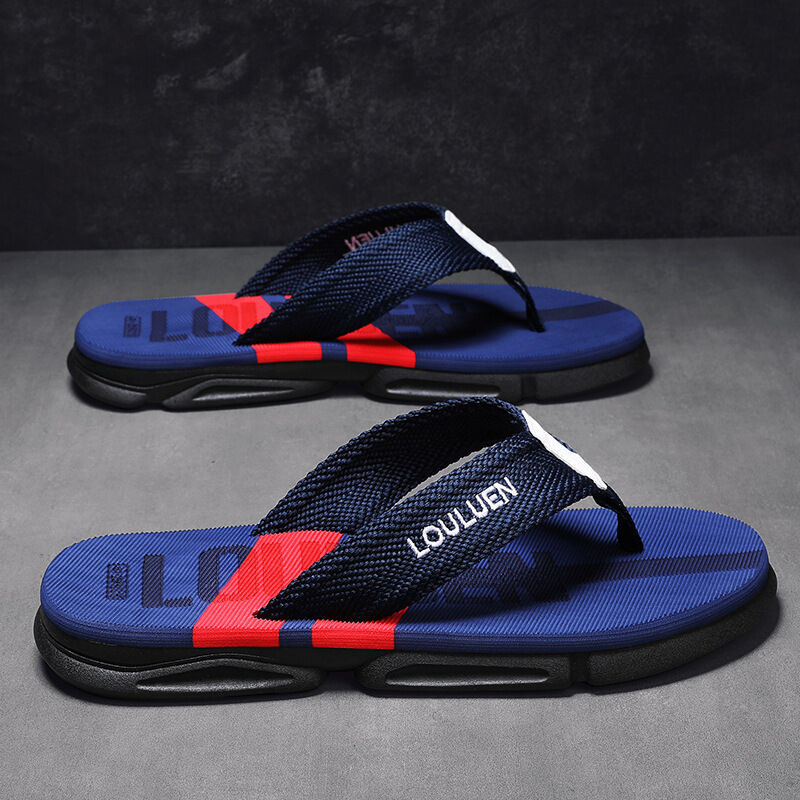 Men's Flip Flops: 4 Colors, EVA-PVC Blend, Comfort & Style for Summer Beach & Daily Wear(Blue-44)