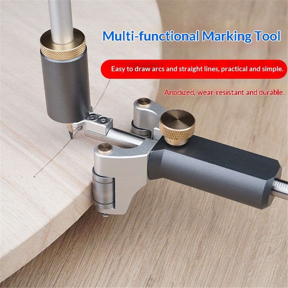 Marking Gauge, 2‑in‑1 Woodworking Scribe Scriber Multi‑Function Line Maker Measuring Tools Sliding Mark Scraper — image 2