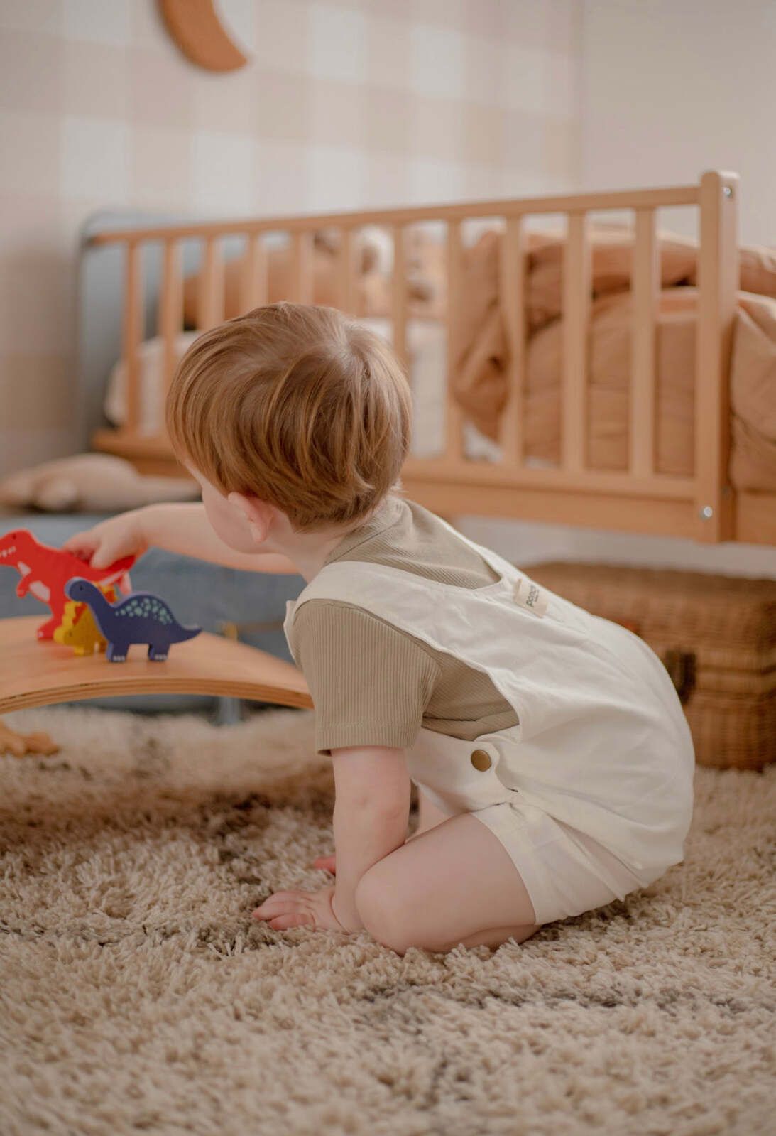 Ponchik Babies + Kids - Cotton Dungaree Overalls - Daisy — image 5