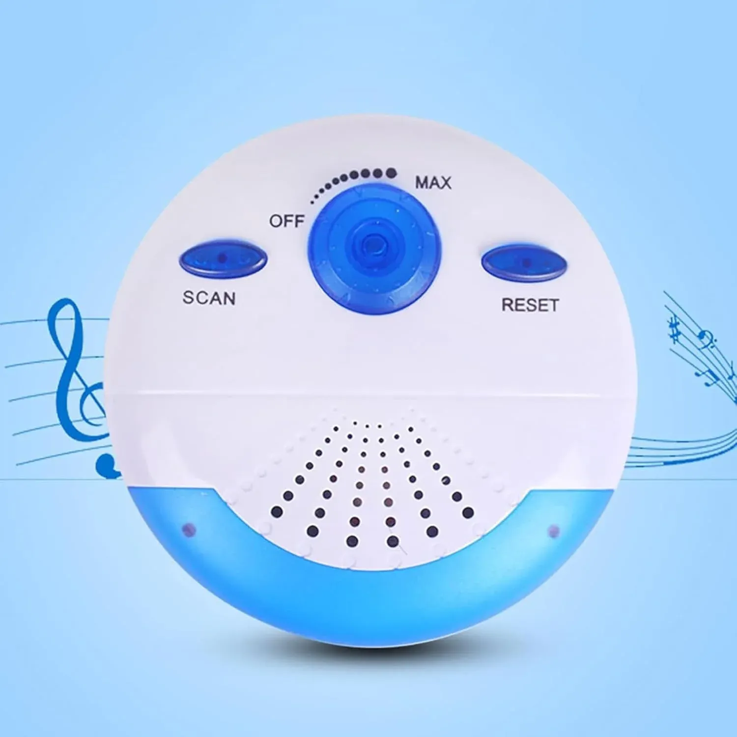 Waterproof Shower Radio with AM FM Receiver and Built In Speaker for Bathroom Use, Mini Portable Blue, Waterproof Design — image 3