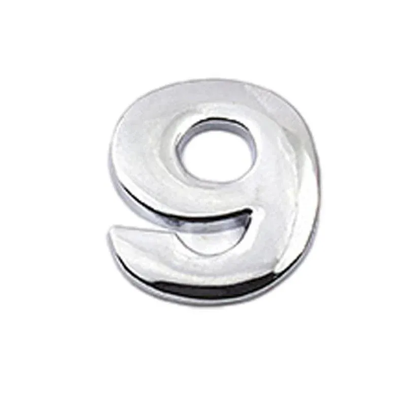 A-Z Alphabet Letters Car Sticker Self Adhesive Auto Badge Emblem 3D Chrome Good - Number 9
