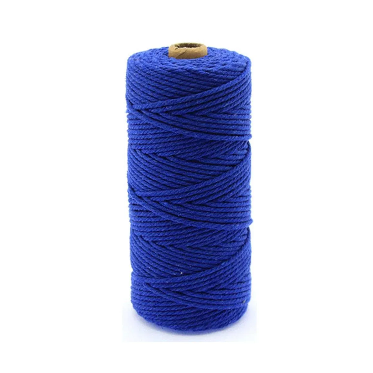 3mm Colored Cotton Rope DIY Hand Woven Macrame Cord Tapestry Binding Craft Rope - Royal Blue
