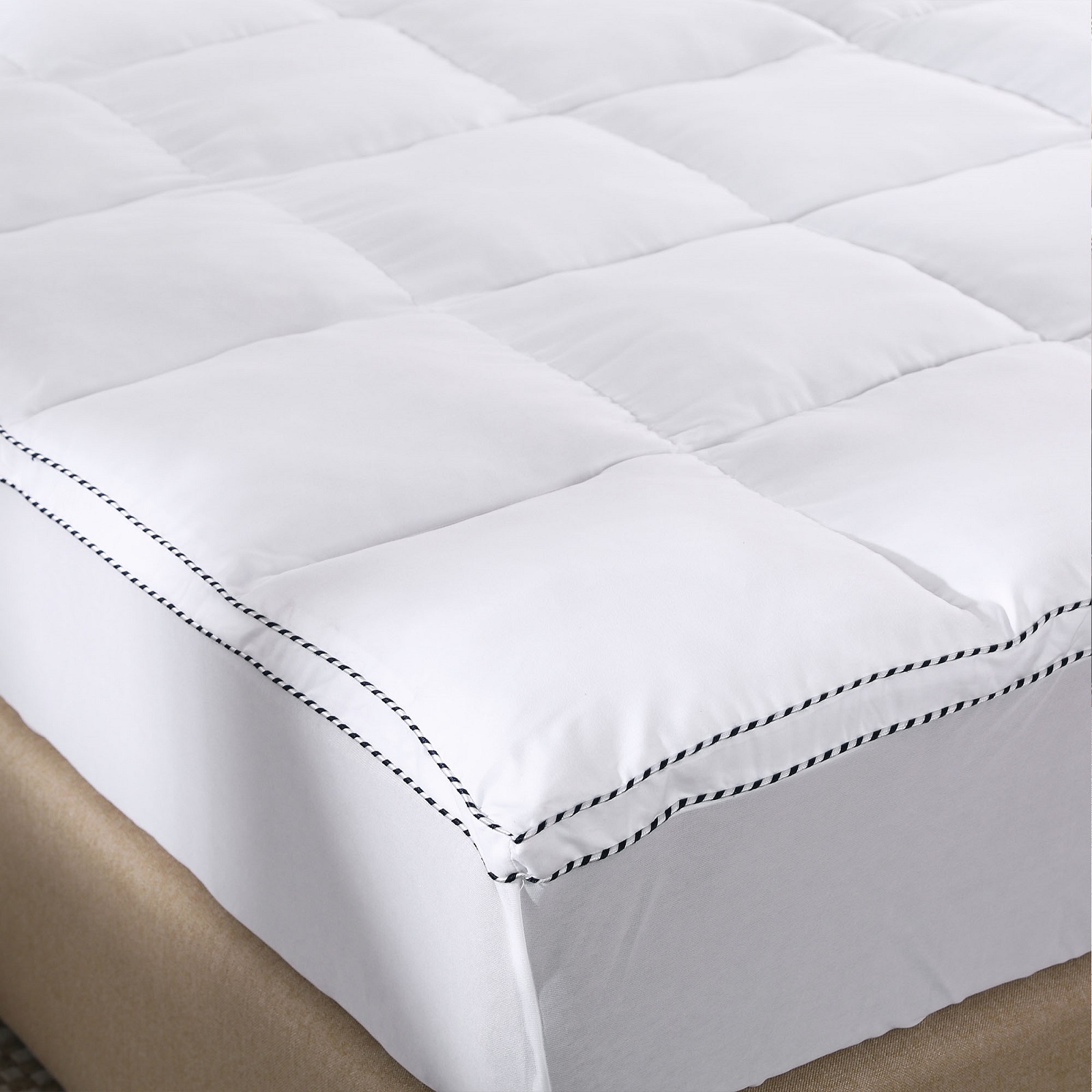 Royal Comfort 1000GSM Luxury Bamboo Fabric Gusset Mattress Pad Topper Cover - King - White โ image 3