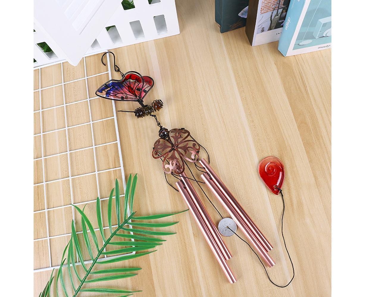 Colorful Butterfly Pendant Wind Chimes Indoor Outdoor Porch Balcony Garden Decor-Blue — image 4