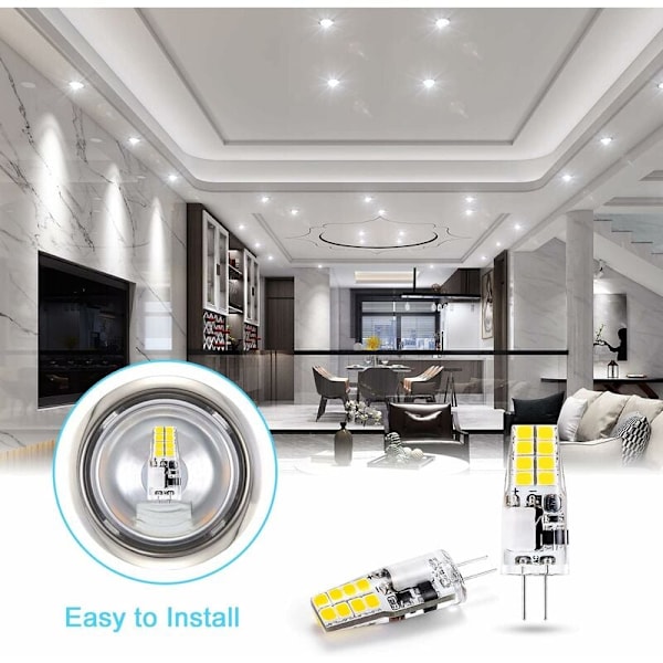 G4 LED Bulb 3W 6000K Cool White Equivalent to 35W Halogen 12V AC/DC 300 Lumens Non-Dimmable 10 Pack — image 5