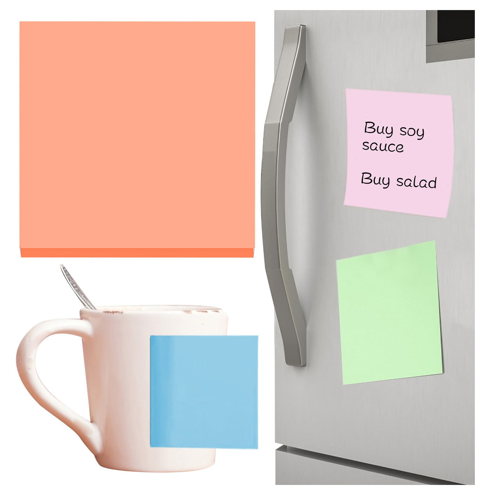 1 Pack Premium Multi-Use Sticky Notes 3x3 in Post Bright Stickies Colorful Super Sticking Power Memo Pads, Strong Adhesive, 100 Sheets/pad, Super Sticking — image 2