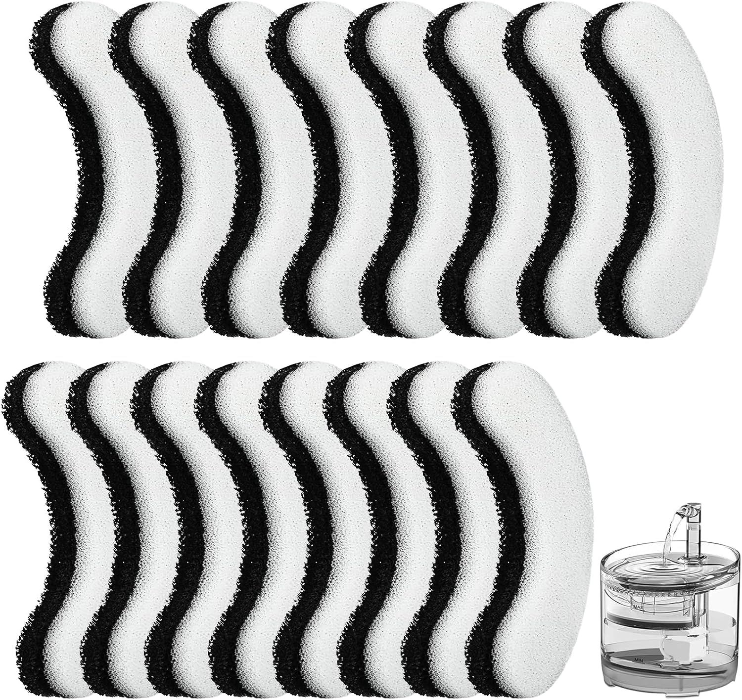16 Pieces Cat Water Fountain Filters, Water Fountain Filters Replacement for Cat,Water Fountain Fit for Clear Fountain Perfect for NPET WF050 & WF100,Dog