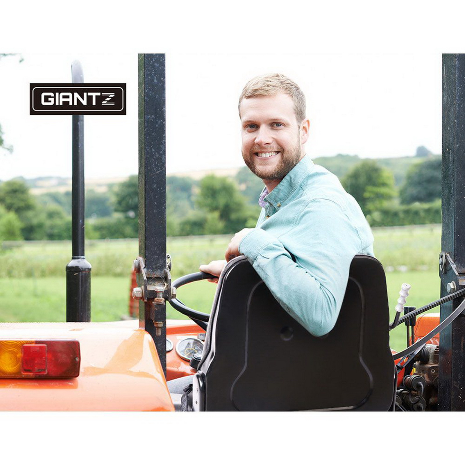 Giantz Tractor Seat Forklift Excavator Universal Backrest Truck PU Chair — image 6