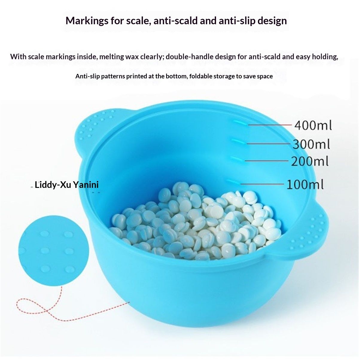 6 Pieces Silicone Wax Pot Replacement, 14 oz Wax Pot Insert for Hair Removal Wax Warmer Liner, Removable Waxing Bowl for Home Use, 500 ml โ image 5