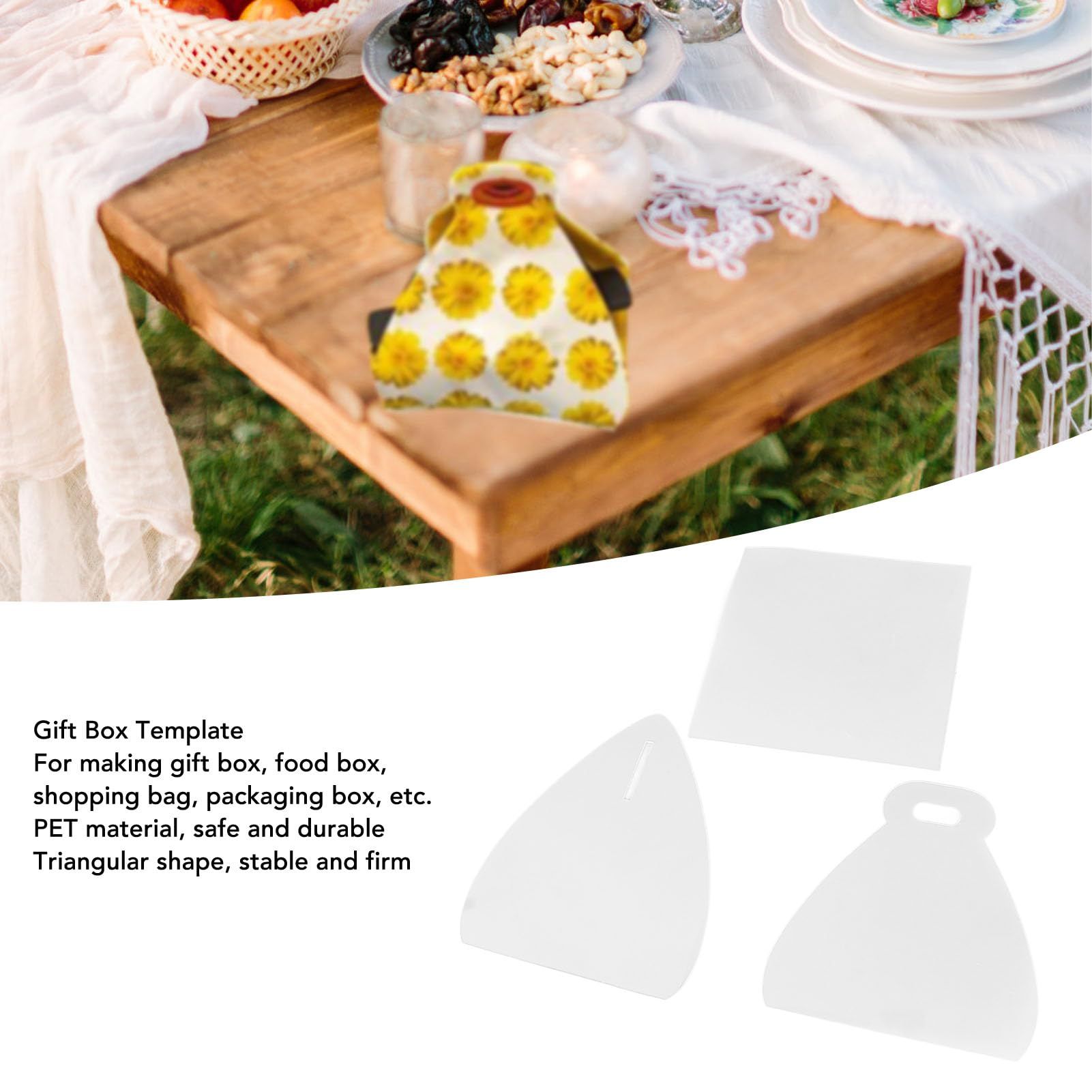 Gift Box Template Sewing Template DIY Hand Patchwork Quilting for Box Food Carrier Sewing Stencils Kit Stereoscopic Box — image 3