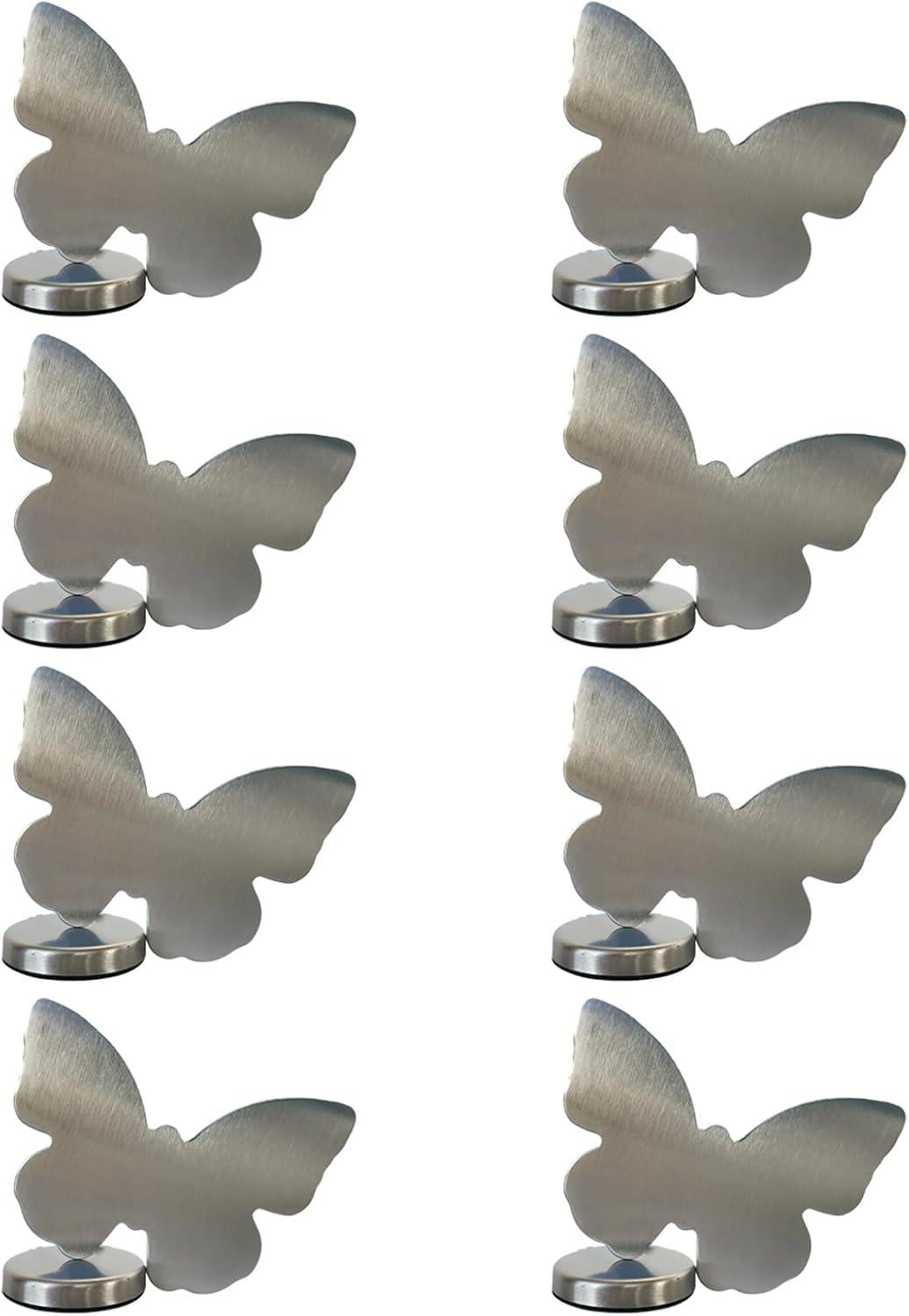 8 Pieces Magnetic Tablecloth Weights, Butterfly Design Windproof Stainless Steel Clips for Outdoor Picnic Table Covers, Silver