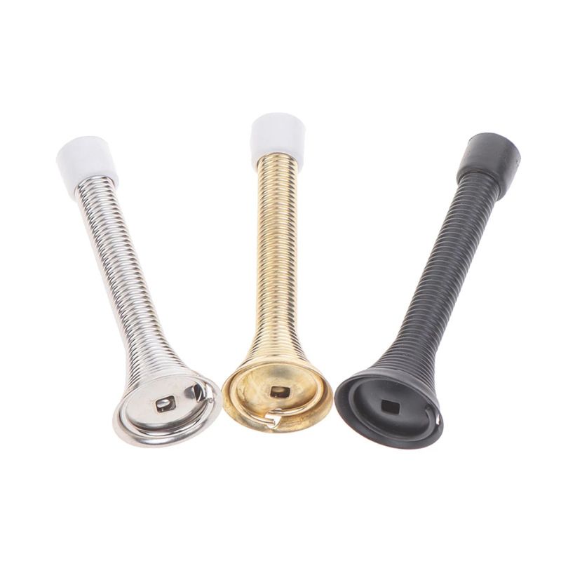 Door Stoppers, 3 Pack Spring Door Stops with Rubber Bumper, Satin Nickel Door Stoppers for Bottom of Door โ image 2