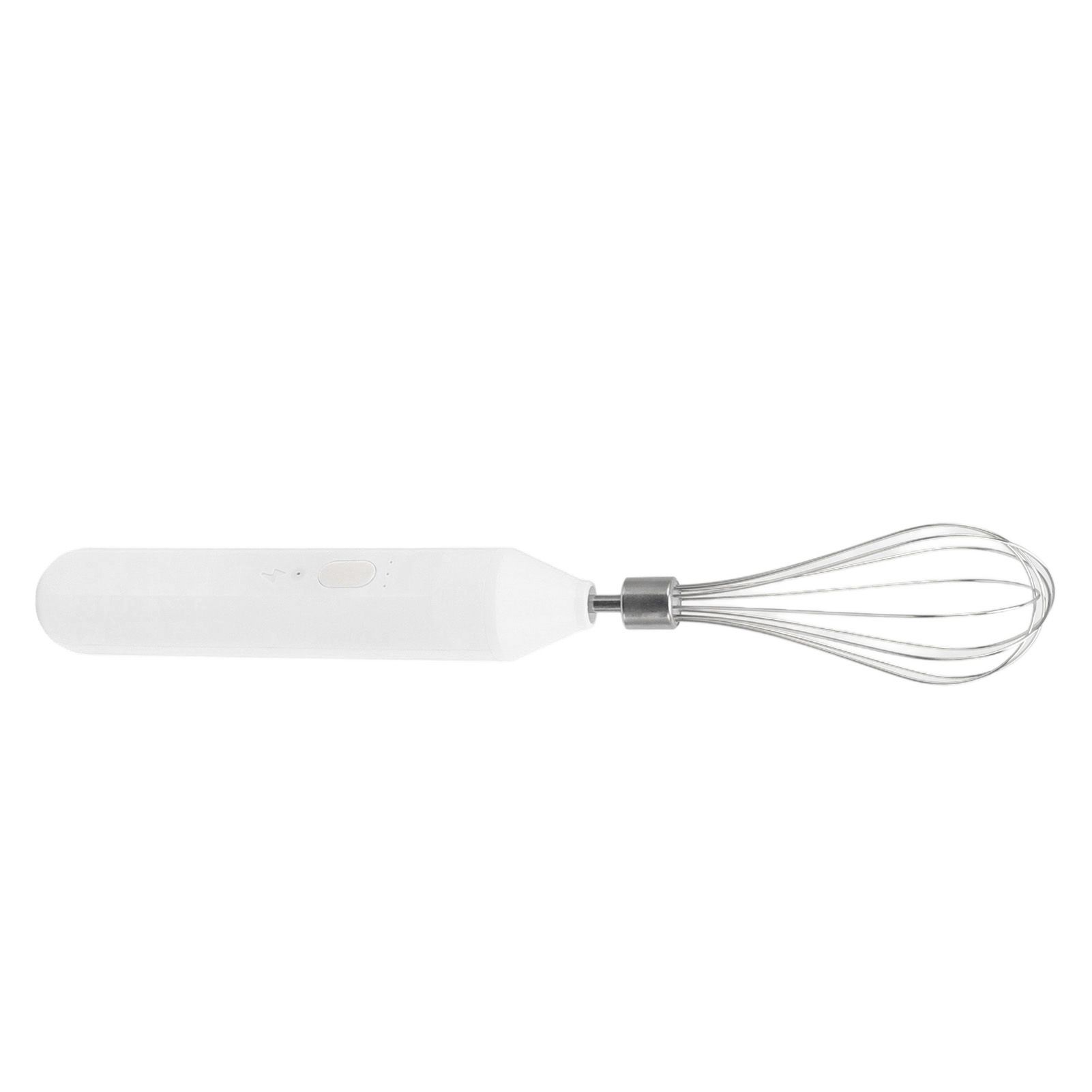 Electric Egg Beater Handheld USB Charging Milk Frother Portable Cordless Drink Mixer with Stainless Steel Whisk White โ image 4
