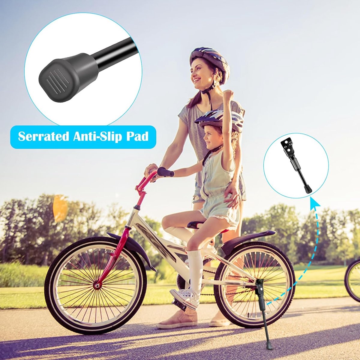 14 Inch - Bicycle Stand for Children's Bikes - MTB Kickstand - Single Bicycle Stand - Bicycle Accessories for Children - Bicycle Stand - Side Stand for — image 5