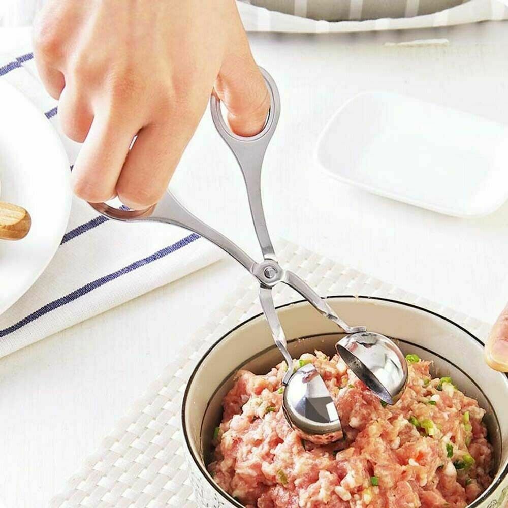 L Meatball Maker Spoon Kitchen Stick Utensil Baller Meat Stainless Steel AU — image 3