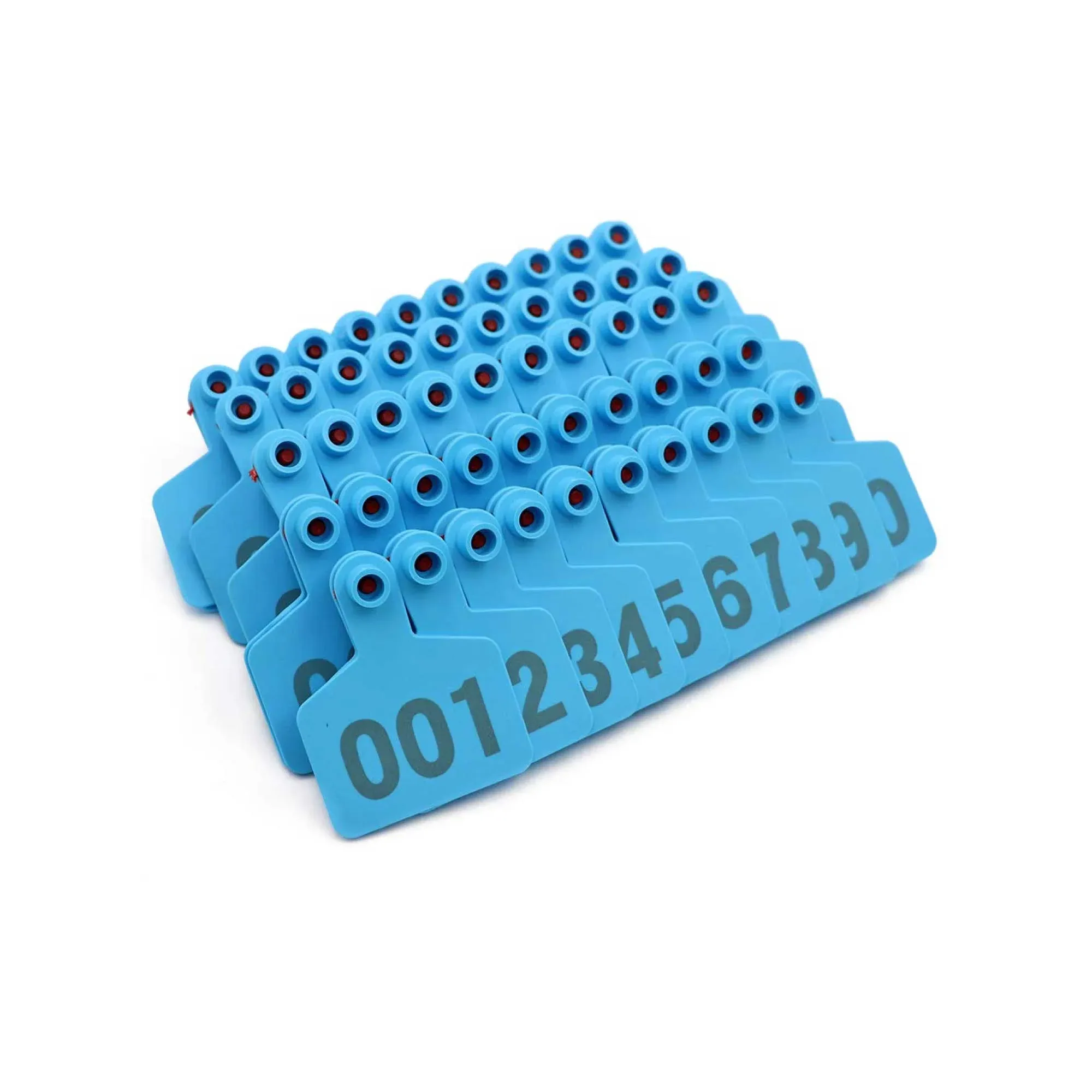 1-100 Cattle Number Ear Tags 5 × 4cm Set - Small Blue Pig Goat Livestock Label — image 3