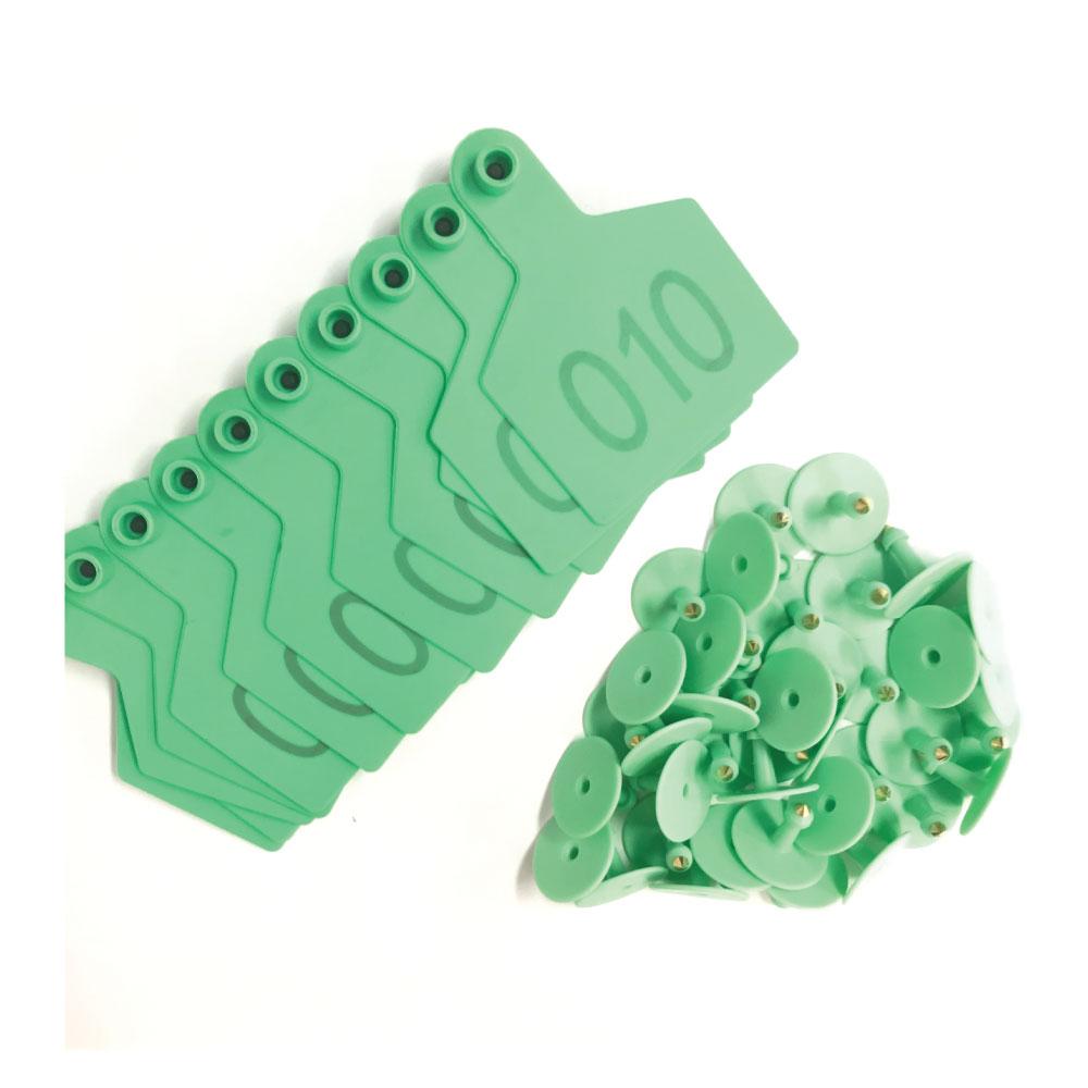 1-100 Cattle Number Ear Tags 7.5x10cm Set - XL Green Cow Sheep Livestock Labels โ image 2