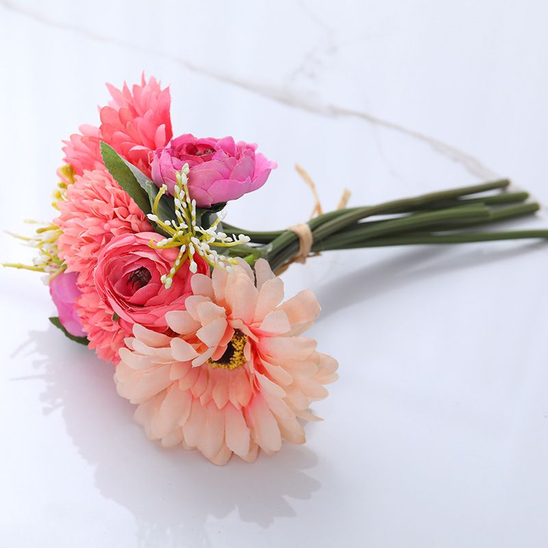 4PCS Artificial Faux Flowers in Vase for Home Decor, Fake Flowers for Home Kitchen Centerpiece Coffee Table Decorations โ image 2