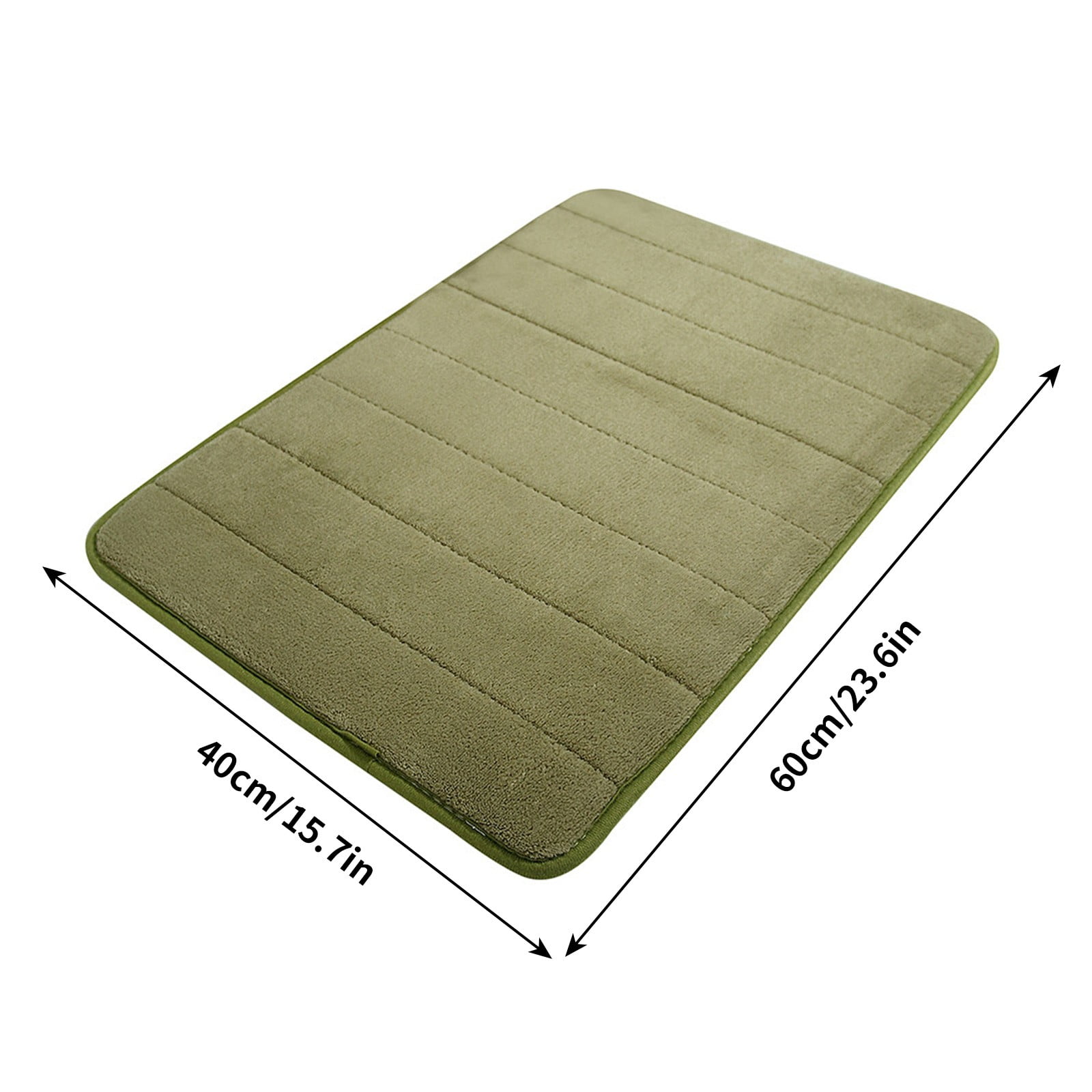 Bathroom Rugs - Ultra Absorbent Non-Slip Floor Bath Mat, Super Soft Shower Mat for Bath Tub, Machine Washable 16x24" (Brown) #A-Green — image 4