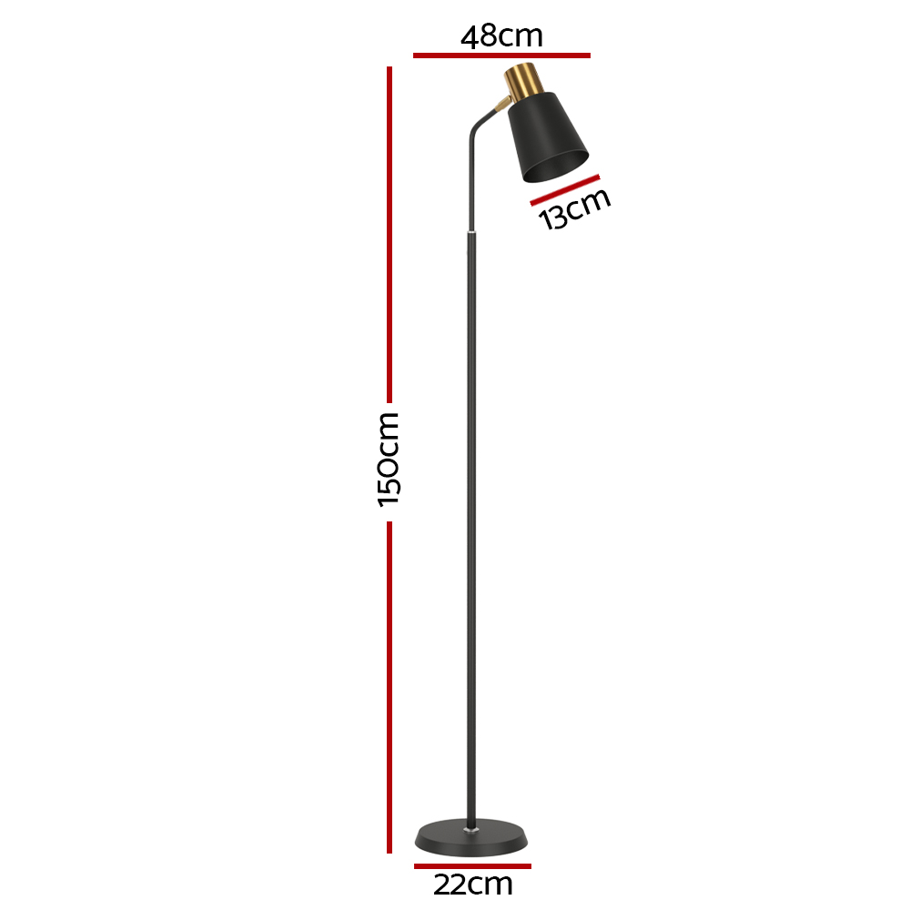 Artiss Floor Lamp LED Light Stand Modern Home Living Room Office Reading Black โ image 3