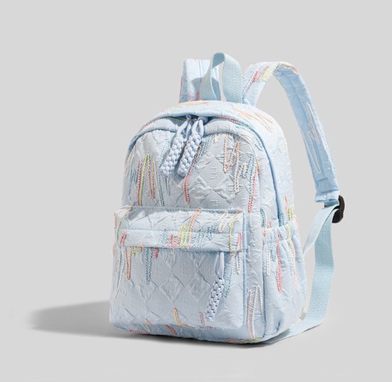 Backpack – Stylish and practical lightweight backpack – With two zippered compartments and adjustable shoulder strap – Fashionable design for girls, children — image 2