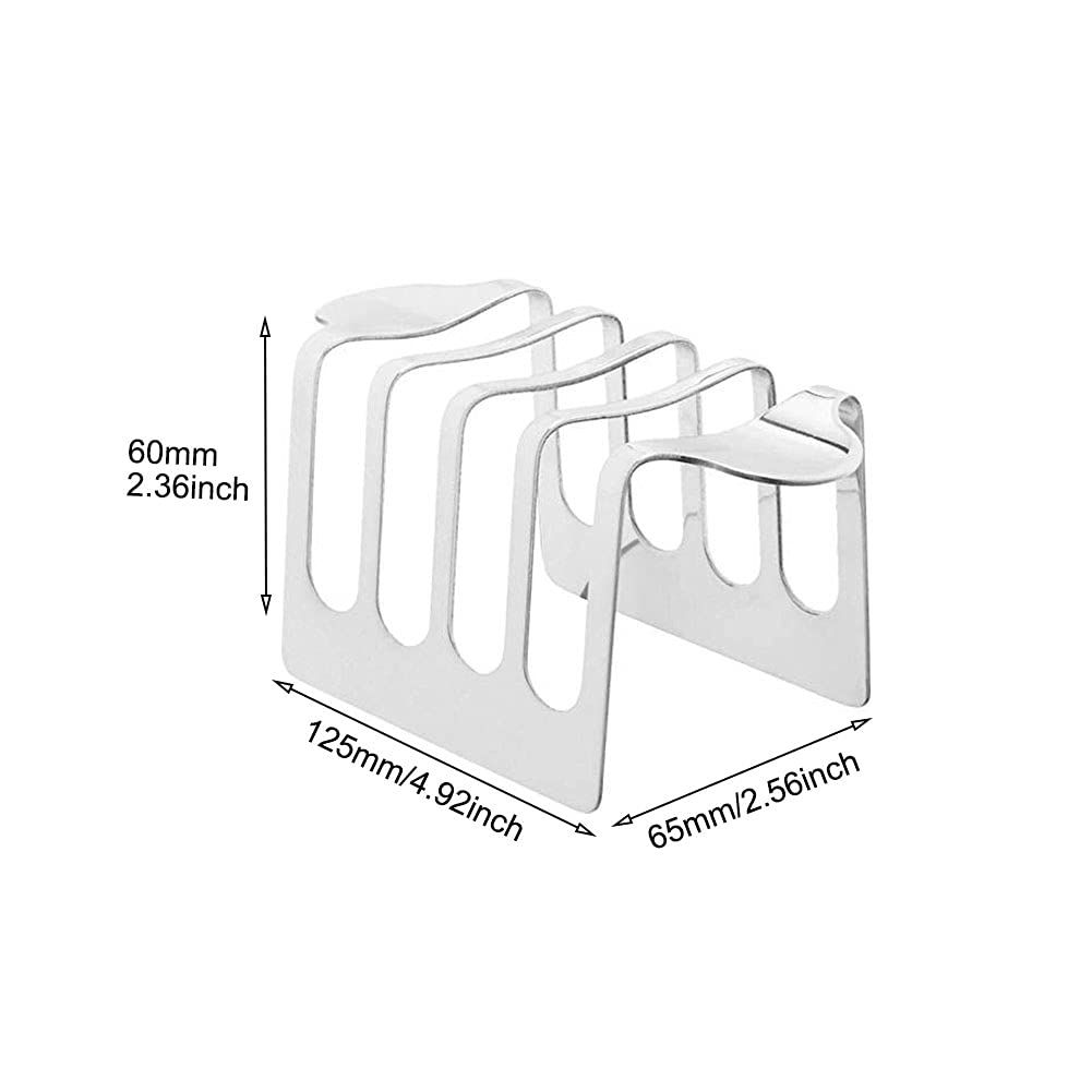 Toast Bread Rack Holder, 4 Slice Holes Toast Bread Rack, 4.92inch Rectangle Stainless Steel Toast (size:4.92 * 2.56 * 2.36inch) — image 4