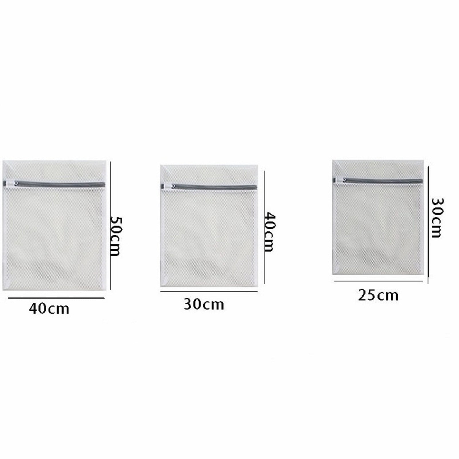 1 Piece Honeycomb Delicates Laundry Bag, Zippered Mesh Wash Bag for Cotton Clothes, Sheets and Shoes, White, 30 × 25 cm — image 2