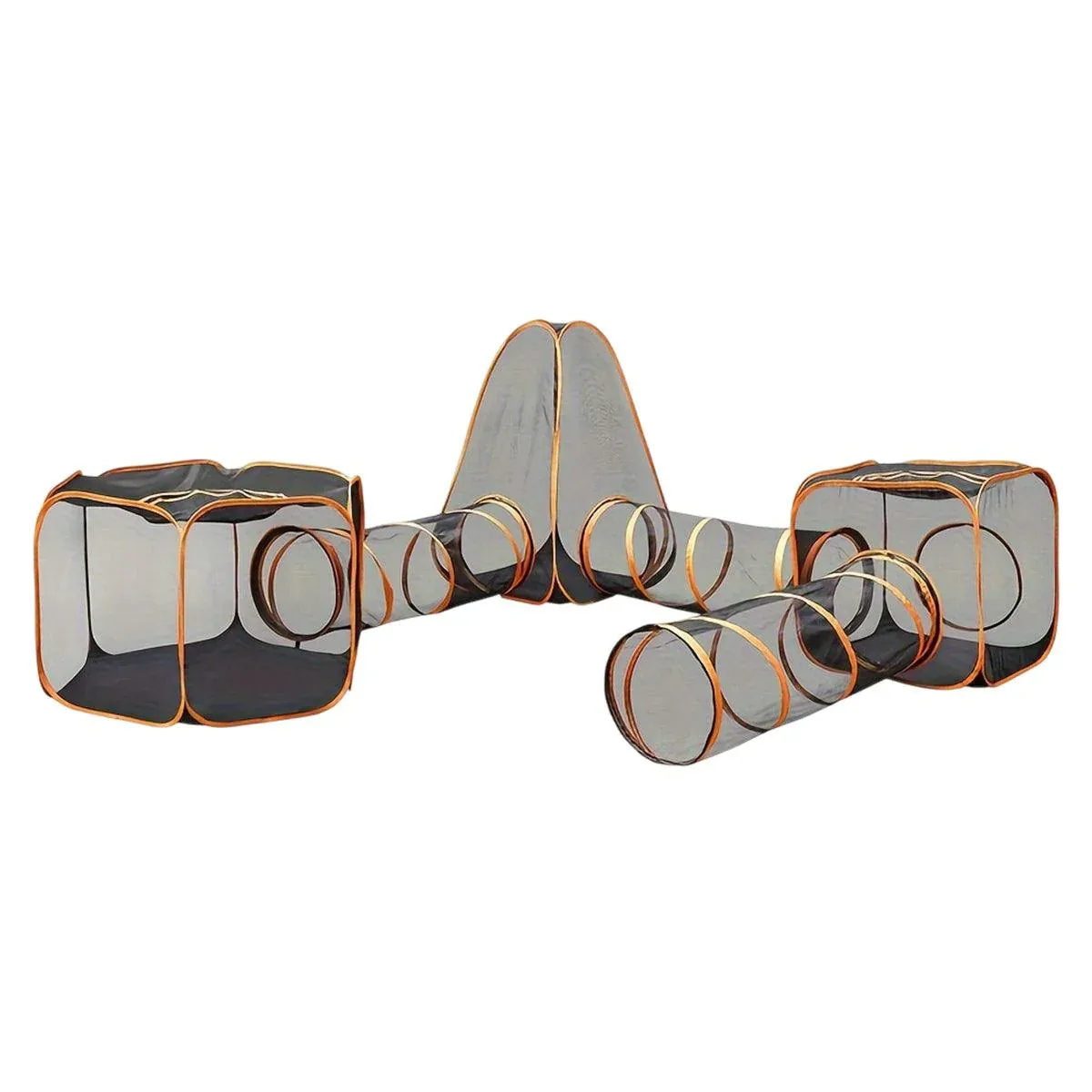6pcs Outdoor Pet Play Tunnel Folding Cat and Dog Pen Playpen for Pets Indoor — image 2