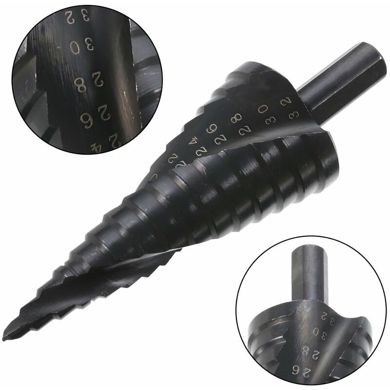 HSS Step Drill Conical Metal Drill Bit 4-32mm for Screwdriver on Steel Wood Plastic — image 3