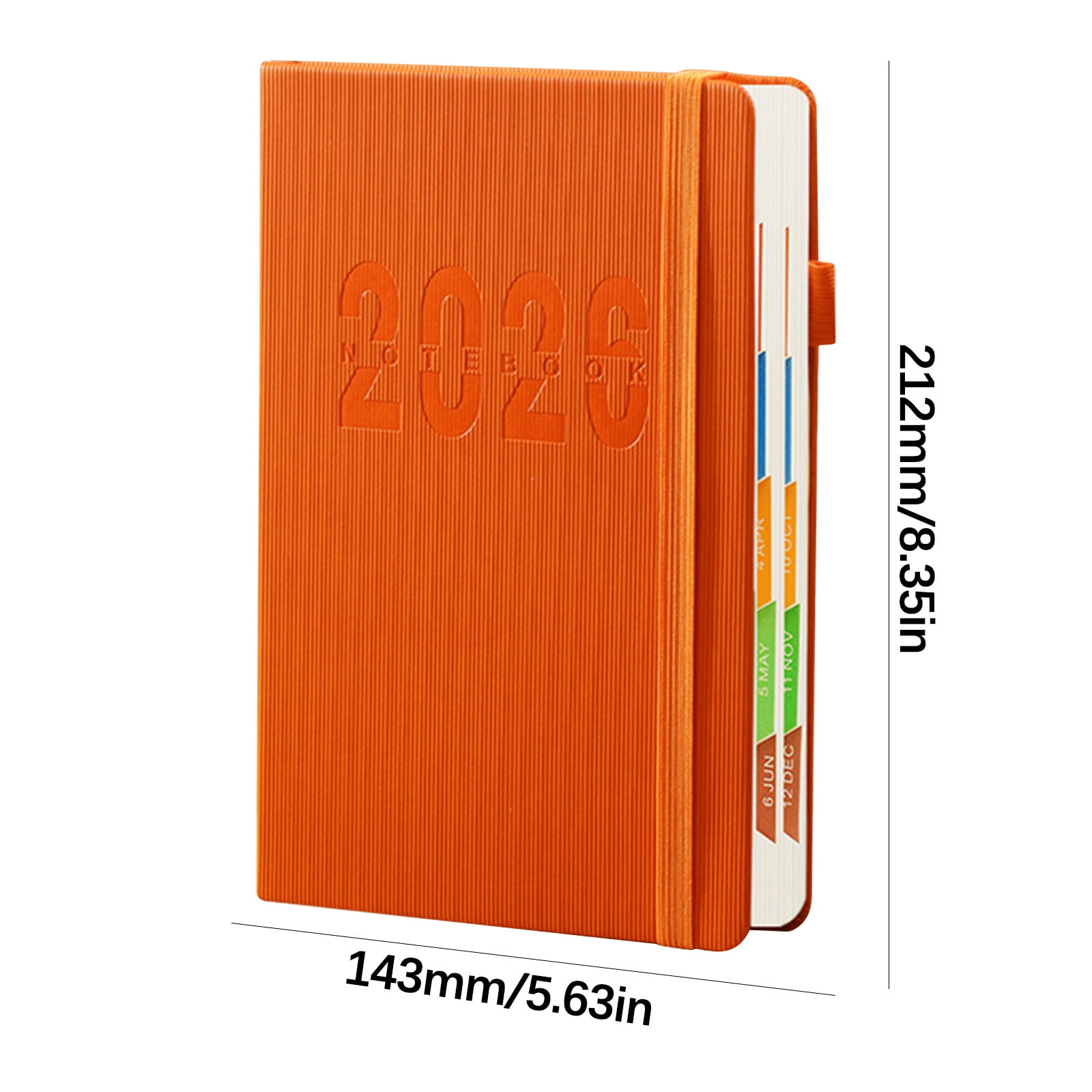 2026 Weekly Planner Notebook, Daily Planner Hardcover Calendar with Tabs and Pen Strap, 200 Pages Journaling Notebooks Daily Time Management Plan for Office โ image 3