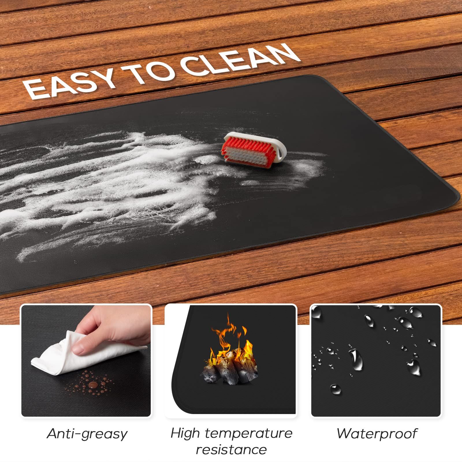 Fireproof & Waterproof Under BBQ Mat, Protect Your Prep Table and Outdoor Grill Table - Heat Resistant Grill Table Mat — image 4