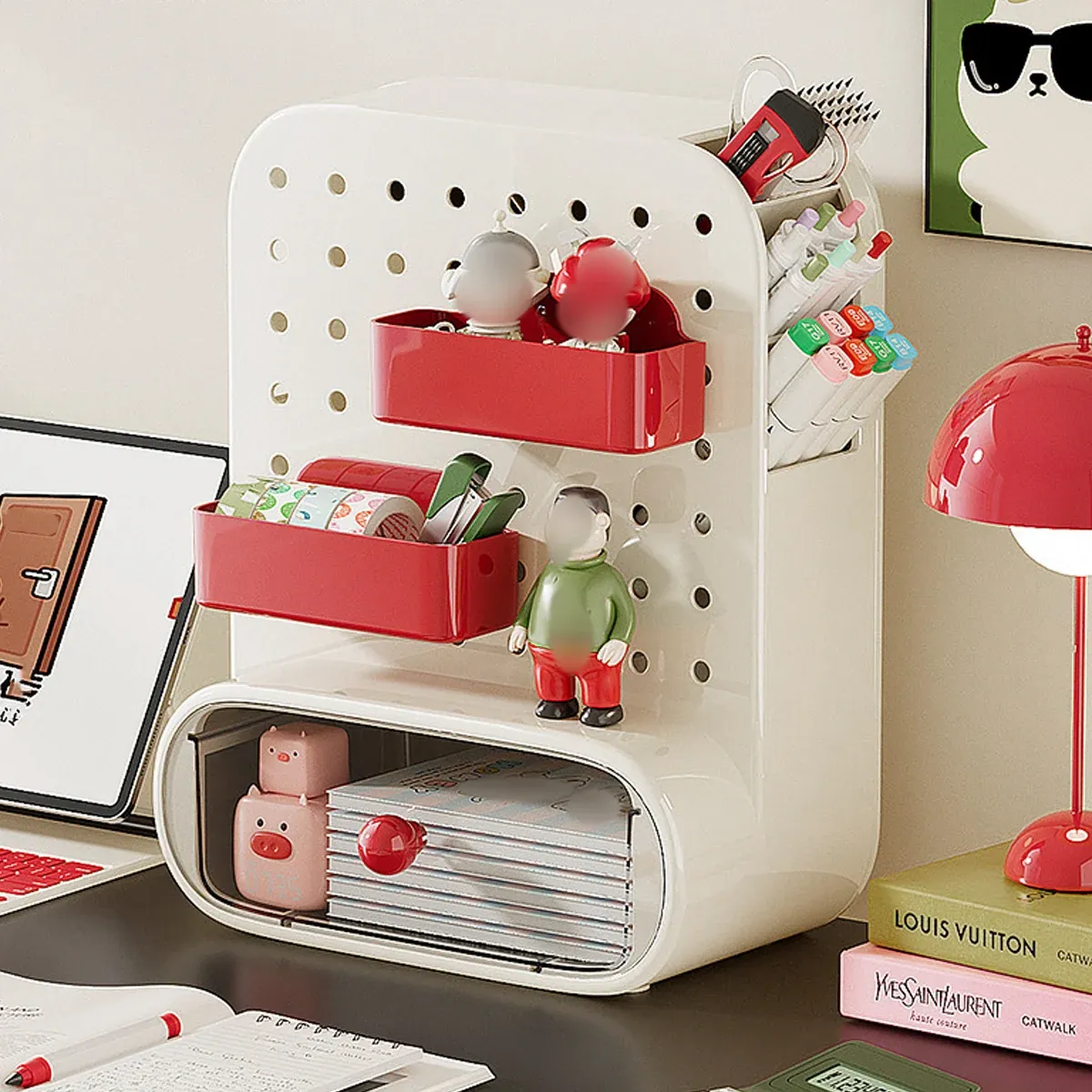 Drawer Pegboard Desktop Storage Box Space Saving for Office Home โ image 4