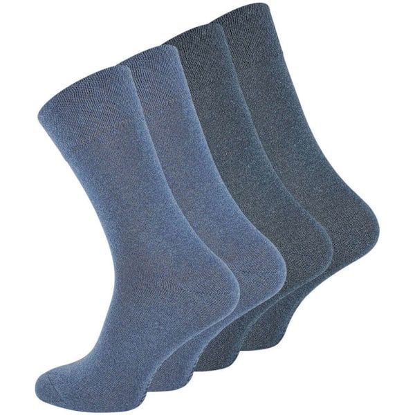 Dark Grey Loose Elastic Socks 8-Pack for Sensitive Legs, Piqué Woven Comfort Band for Even Pressure, Size 39-42 for Men and Women — image 4