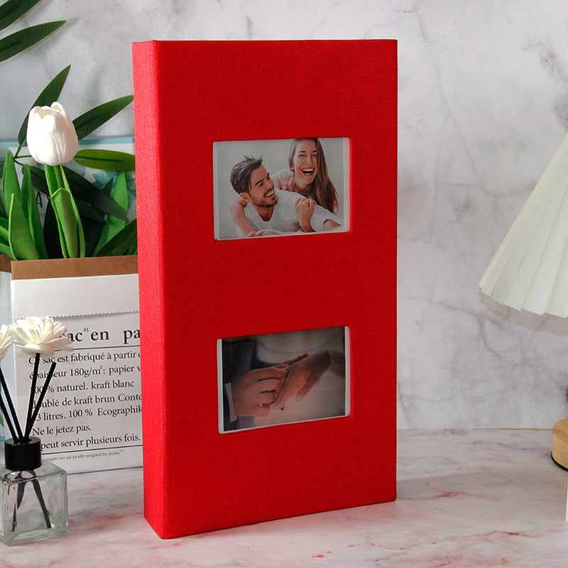 Photo album with luxurious cover Assorted colours Large 300 PCs 6 Inch - Beige โ image 5