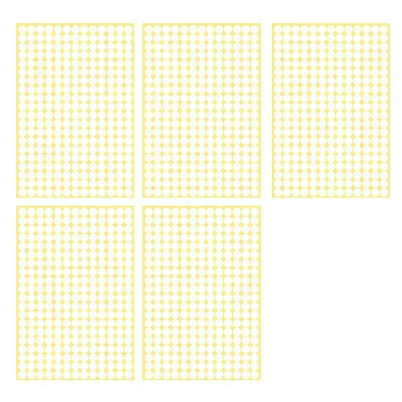 8/13/25/50mm Colour Sticker Dots Adhesive Round Labels Circular Scrapbooking White - 8mm 260 Dots - 5 Sheets