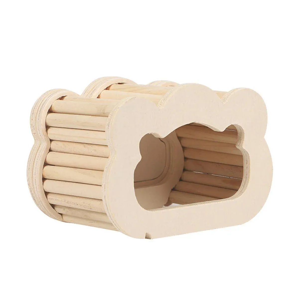 Wooden Hamster Hiding Nest House with Observation Window Small Pet Habitat — image 2